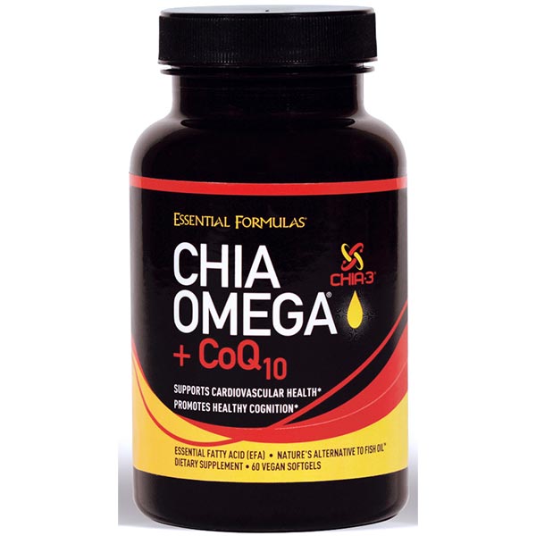 Chia Omega + CoQ10, 60 Vegan Softgels, Essential Formulas