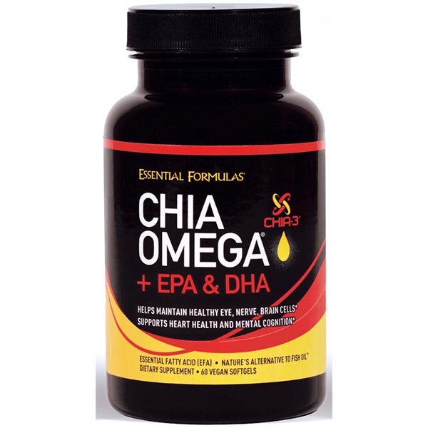 Chia Omega + EPA & DHA, 60 Vegan Softgels, Essential Formulas