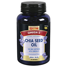Health From The Sun Chia Seed Oil, 90 Softgels, Health From The Sun