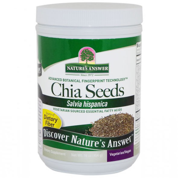 Chia Seeds, Rich in Omega-3 & Dietary Fiber, 16 oz, Natures Answer