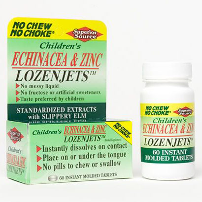 Childrens Echinacea & Zinc Lozenjets, 60 Instant Dissolve Tablets, Superior Source