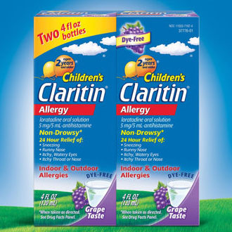 Childrens Claritin Grape Syrup, 24 Hour Allergy Relief, 8 oz