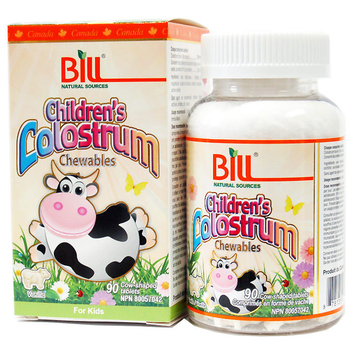 Childrens Colostrum Chewables, 90 Cow-Shaped Tablets, Bill Natural Sources