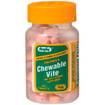 Childrens Chewable Vite, 100 Tablets, Watson Rugby