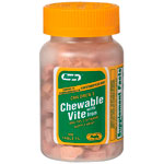 Childrens Chewable Vite w/ Iron, 100 Tablets, Watson Rugby