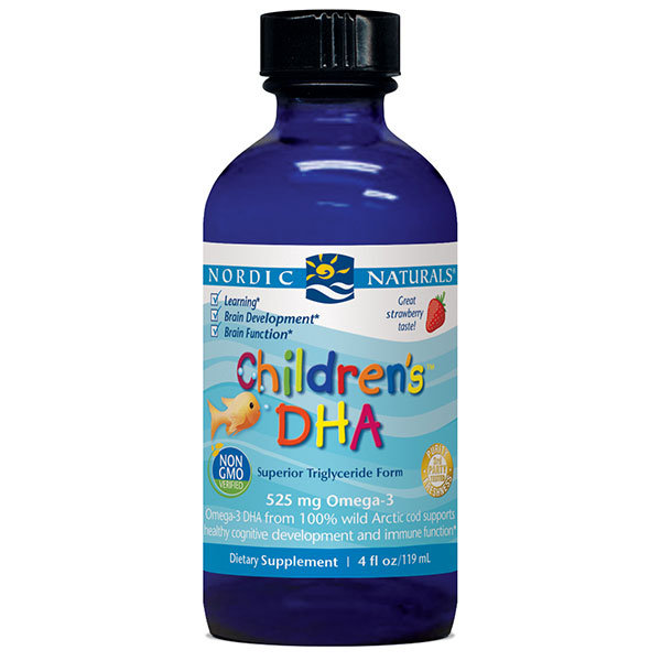 Childrens DHA Liquid, Strawberry Flavor for Kids, 4 oz, Nordic Naturals