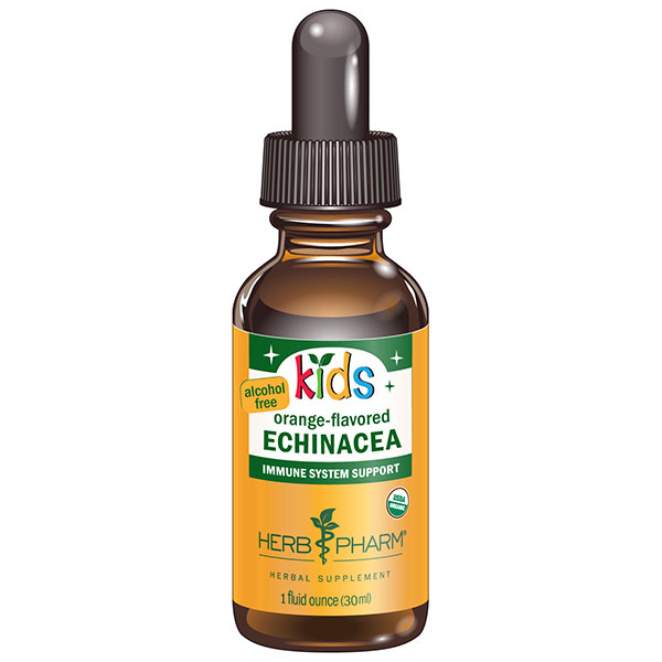 Kids Echinacea Glycerite, Organic Liquid Herb, 4 oz, Herb Pharm