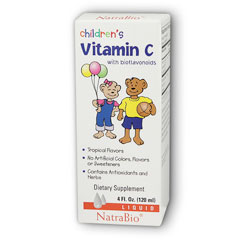 Childrens Vitamin C Liquid 4 fl oz, NatraBio (Natra-Bio)