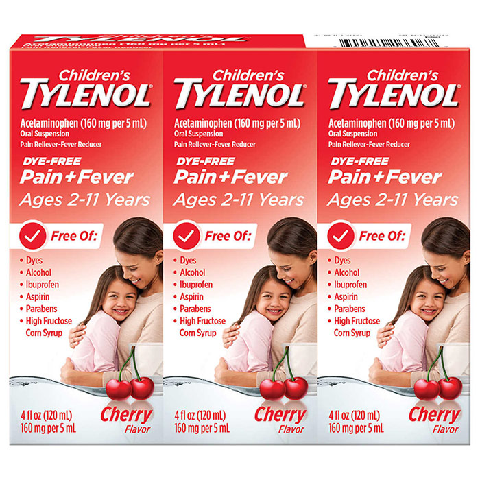 Childrens Tylenol Acetaminophen Oral Suspension, Grape Flavor, 120 ml x 2 Bottles