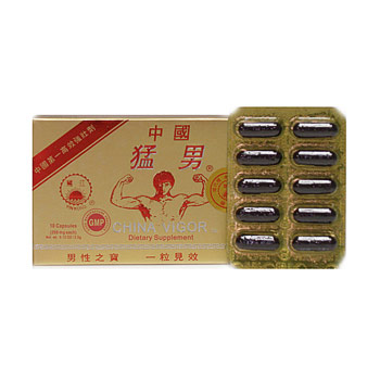 China Vigor, 10 Capsules/Box, 6 Boxes, Naturally TCM