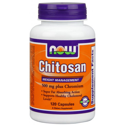 NOW Foods Chitosan 500mg with Chromium 120 Caps, NOW Foods
