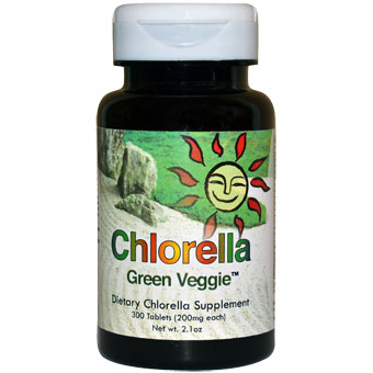 Chlorella Green Veggie 200 mg, 300 Tablets, Chlorenergy