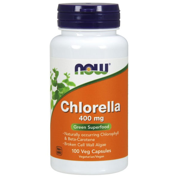 Chlorella 400mg Vegetarian 100 Vcaps, NOW Foods