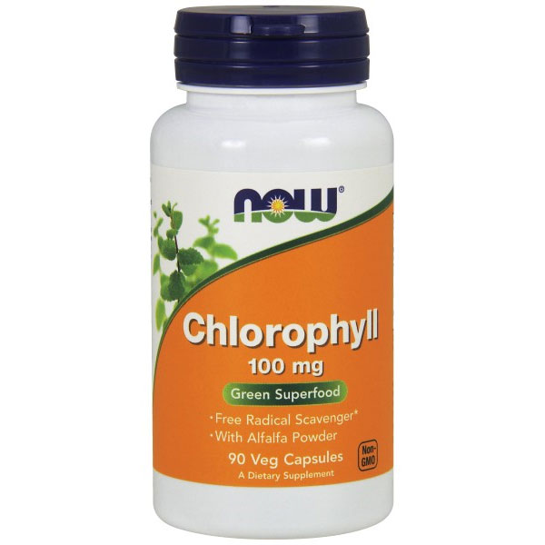 NOW Foods Chlorophyll 100 mg, 90 Capsules, NOW Foods