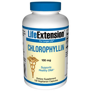 Life Extension Chlorophyllin 100 mg, 100 Vegetarian Capsules, Life Extension