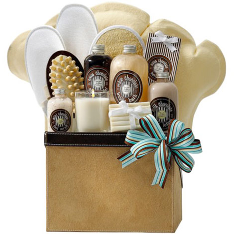 Chocolate Truffle Spa Decadence Gift Basket, Bath & Beauty Gift Set