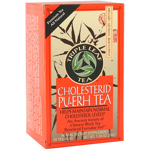 Cholesterid Pu-Erh Tea, 20 Tea Bags x 6 Box, Triple Leaf Tea