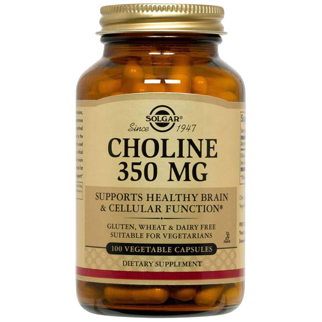 Choline, 100 Vegetable Capsules, Solgar