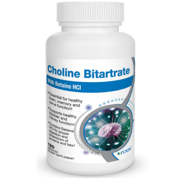 Choline Bitartrate, 120 Capsules, Roex