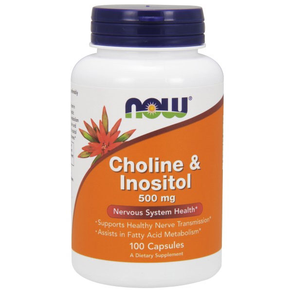 Choline & Inositol 250mg 100 Caps, NOW Foods
