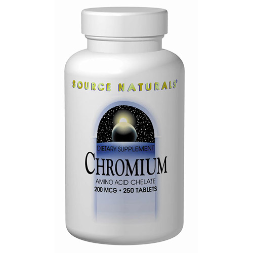 Chromium Chelate 200mcg 250 tabs from Source Naturals