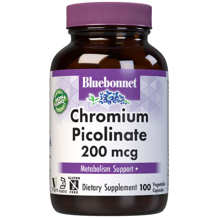 Chromium Picolinate 200 mcg, 100 Vcaps, Bluebonnet Nutrition