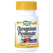 Chromium Picolinate 200mcg, 60 Capsules, Natures Way