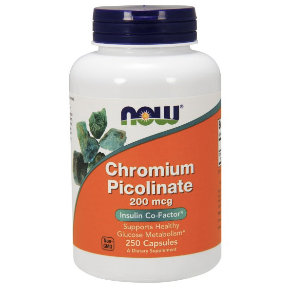 Chromium Picolinate 200mcg 250 Caps, NOW Foods
