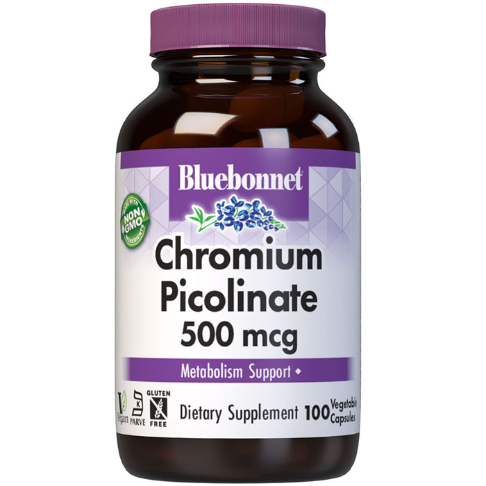 Chromium Picolinate 500 mcg, 100 Vcaps, Bluebonnet Nutrition