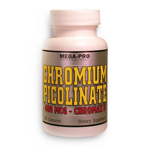 Mega-Pro Chromium Picolinate 400 mcg, 90 Capsules, Mega-Pro