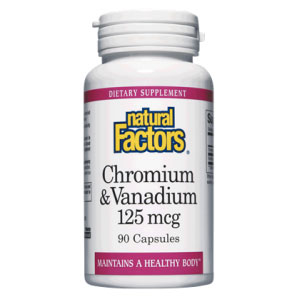 Chromium & Vanadium 90 Capsules, Natural Factors