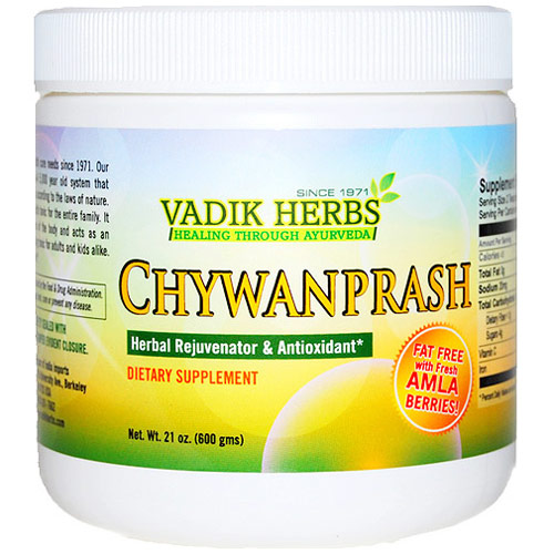 Vadik Herbs (Bazaar of India) Chywanprash Jam, Fat Free Chyawanprash, 21 oz, Vadik Herbs (Bazaar of India)