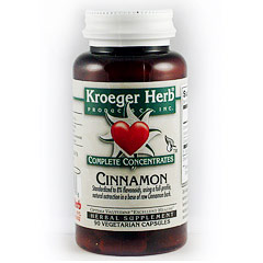 Cinnamon Complete Concentrate, 90 Vegetarian Capsules, Kroeger Herb
