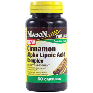 Cinnamon Alpha Lipoic Acid Complex, 60 Capsules, Mason Natural