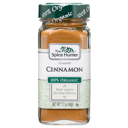 Cinnamon, Ground, 100% Organic, 1.7 oz x 6 Bottles, Spice Hunter