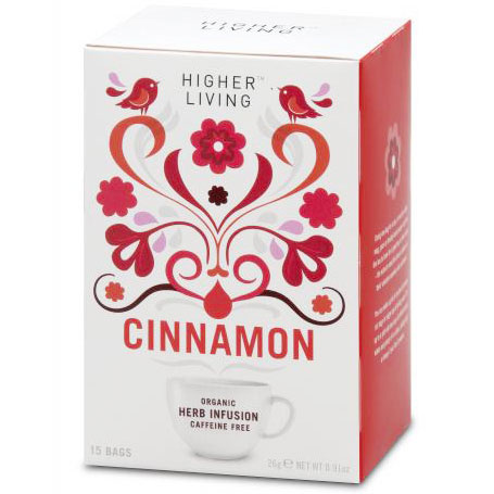 Higher Living Organic Herb Infusions, Cinnamon Tea, 15 Bags, Higher Living