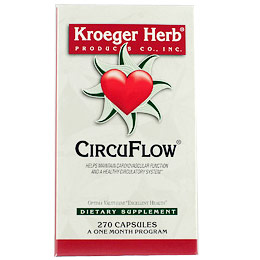 Circu Flow (CircuFlow), 270 Vegetarian Capsules, Kroeger Herb