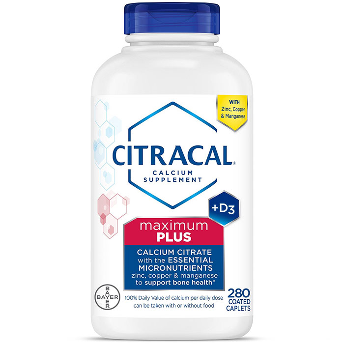 Citracal Maximum Plus, Calcium Citrate + Vitamin D3, 280 Coated Caplets