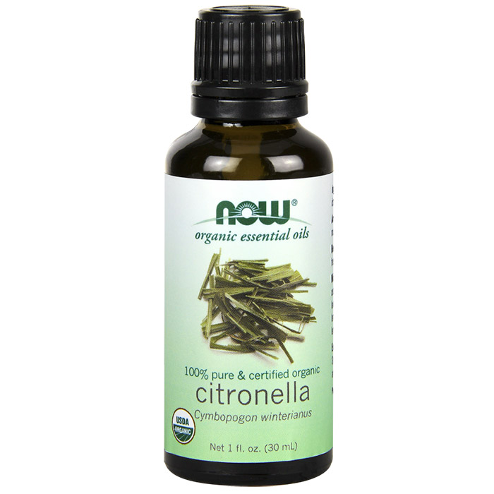 Citronella Oil Certified Organic Essential Oil, 1 oz, NOW Foods
