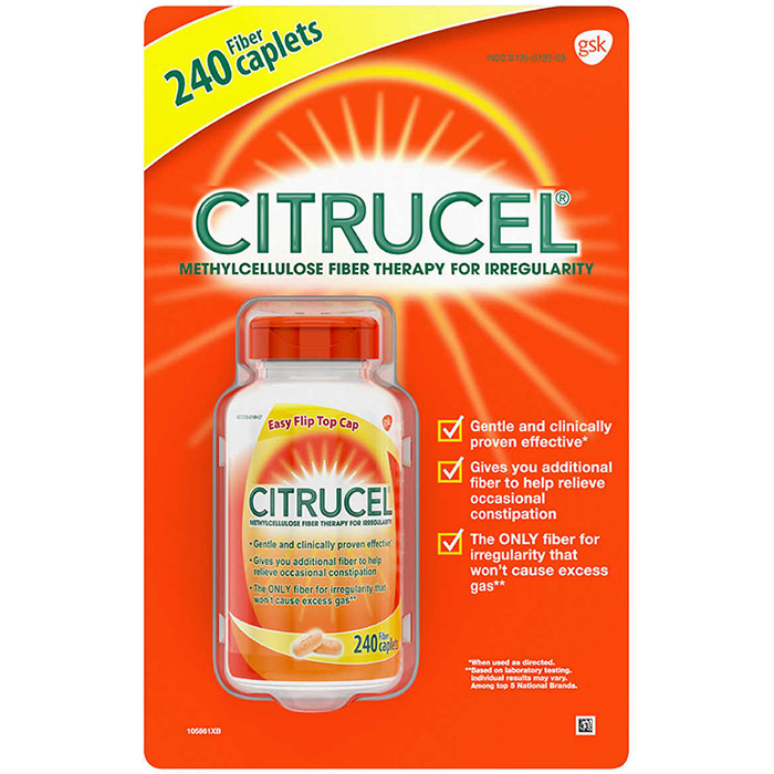 Citrucel Methylcellulose Fiber Therapy for Irregularity, 240 Fiber Caplets