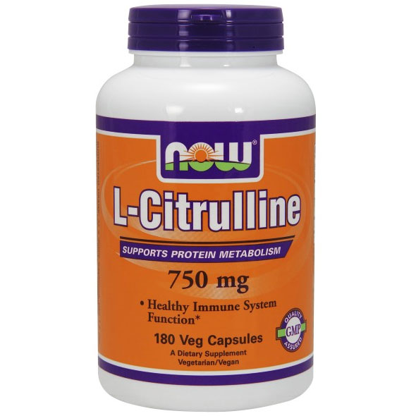L-Citrulline 750 mg, 180 Capsules, NOW Foods