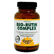 Citrus Bioflavonoid/Rutin Complex 500/500 60 Tablets, Country Life