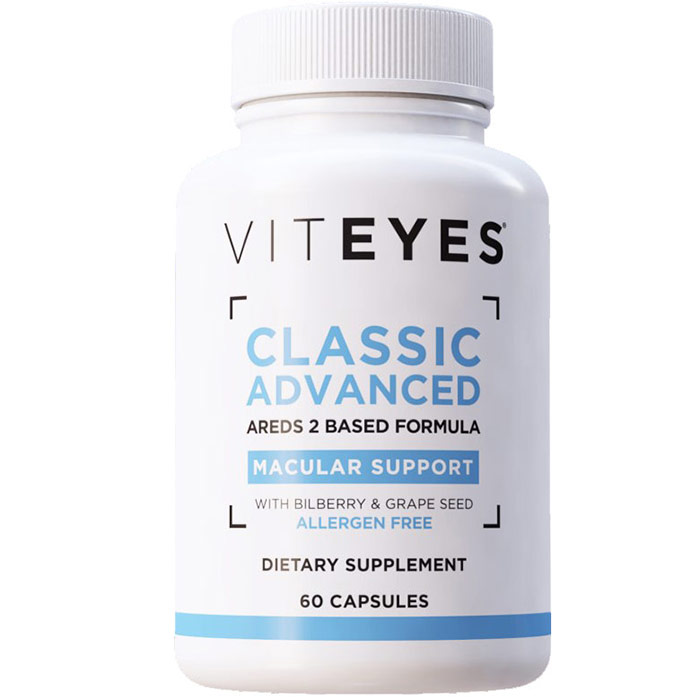 Classic Advanced AREDS 2 Based Formula, with Bilberry & Grape Seed, 60 Capsules, Viteyes