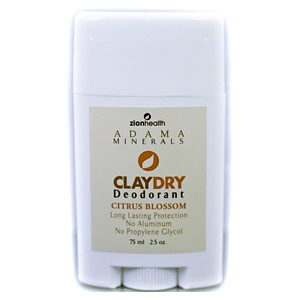 Zion Health Adama Minerals Clay Dry Deodorant, Citrus Blossom, 2.5 oz, Zion Health