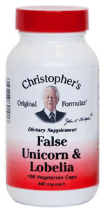 False Unicorn & Lobelia Capsule, 100 Vegicaps, Christophers Original Formulas