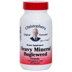 Christopher's Original Formulas Heavy Mineral Bugleweed Formula, 400 mg, 100 Vegicaps, Christopher's Original Formulas