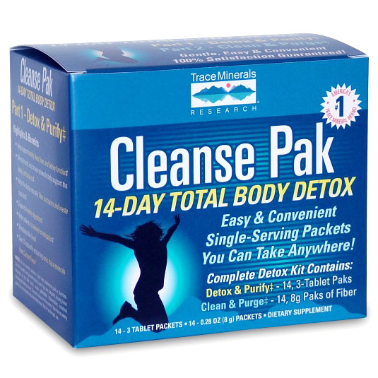 Cleanse Pak, 14-Day Total Body Detox, 1 Kit, Trace Minerals Research