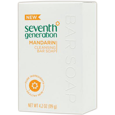 Seventh Generation Cleansing Bar Soap, Mandarin, 4.2 oz x 3 pc, Seventh Generation