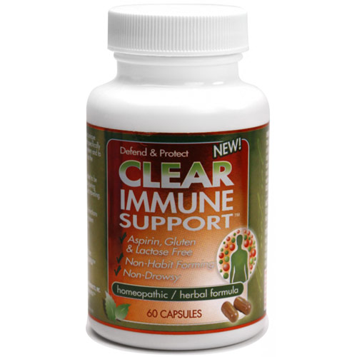 Clear Immune Support, Homeopathic/Herbal Formula, 60 Capsules, Clear Products