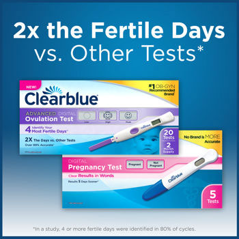 Clearblue Easy Advanced Digital Ovulation Tests + Digital Pregnancy Tests, 20+5